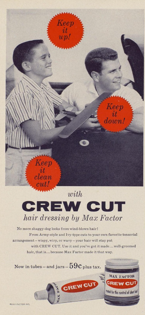 Classic 1959 Crew Cut: A Timeless Hair Styling by Max Factor