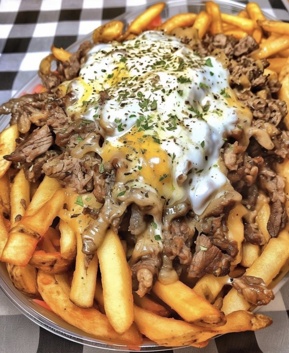 Indulging in Delicious Cheesesteak Fries