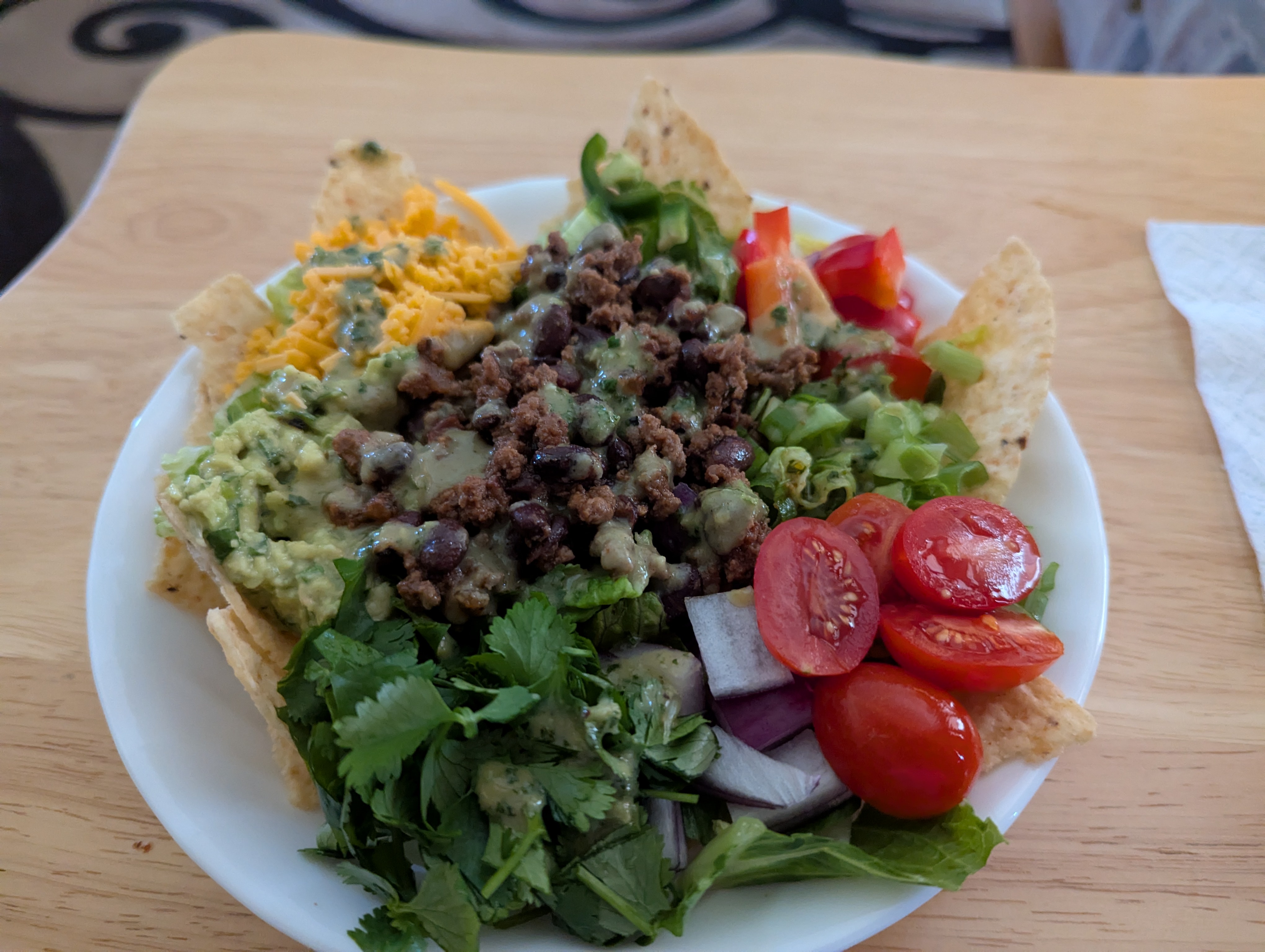 Delicious Taco Salad with a Zesty Clintro Lime Jalapeno Vinaigrette