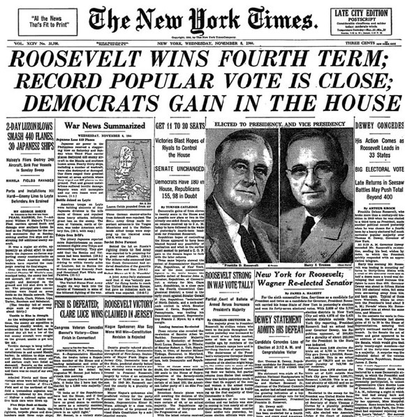 Franklin D. Roosevelt's Unprecedented Fourth Term: A Historic Election on November 7, 1944