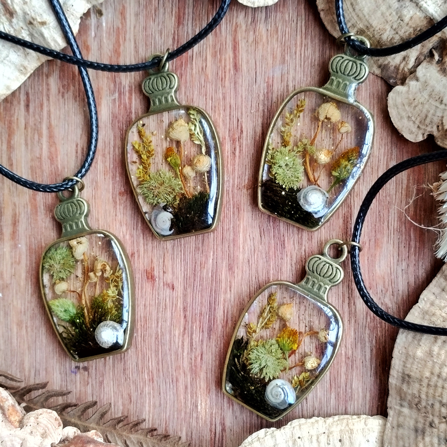 Unique Pendants Crafted from Real Mushrooms