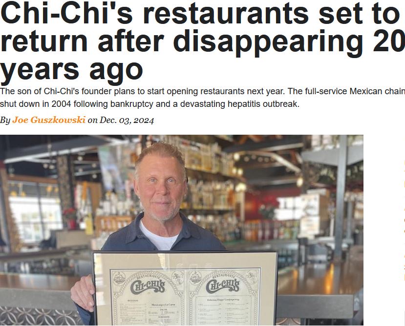 Chi-Chi's Mexican restaurant makes a triumphant return after two decades!