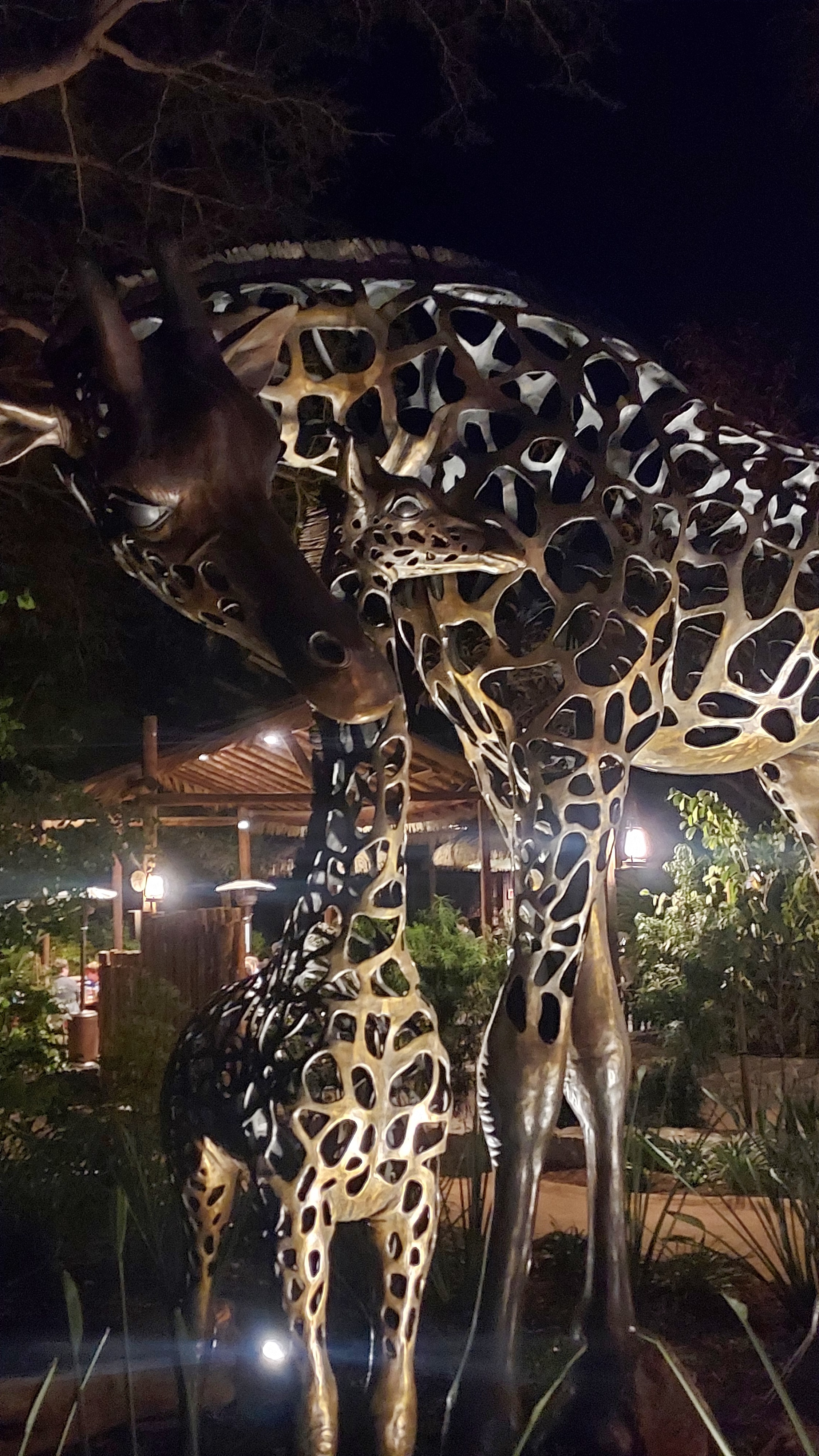 A stunning giraffe sculpture that captures attention.