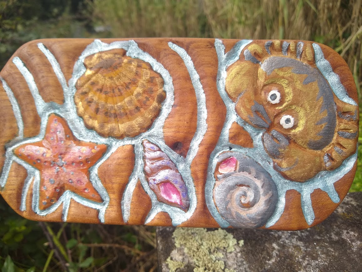 Nature's Art: Tide Pool Etched in Ancient Wood