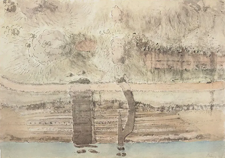 Watercolor Wonders: Intrusive Dikes Along the Firth of Clyde by John Clerk of Eldin, 1786