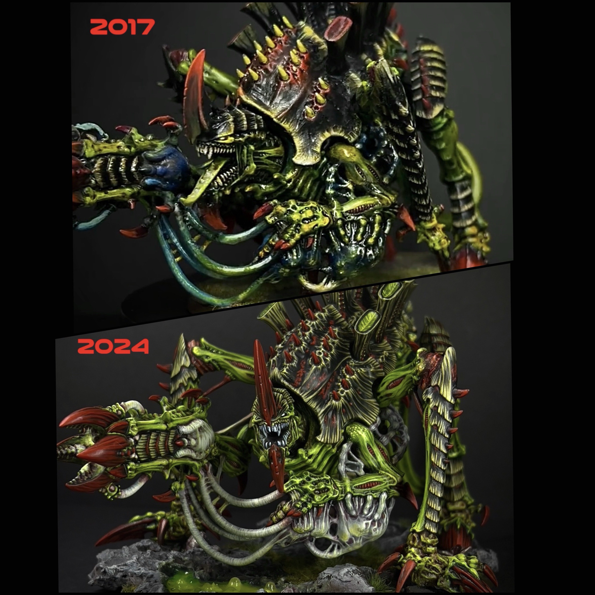 A glimpse into my painting progress from 2017 to 2024.