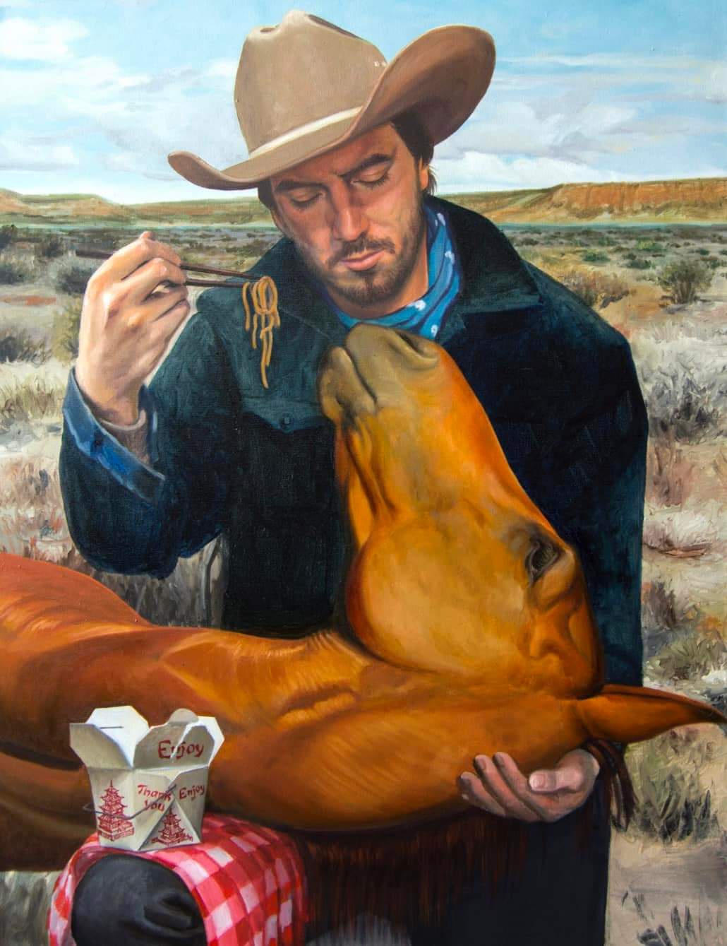 This painting cracks me up! Does anyone know the artist and where I can find it?
