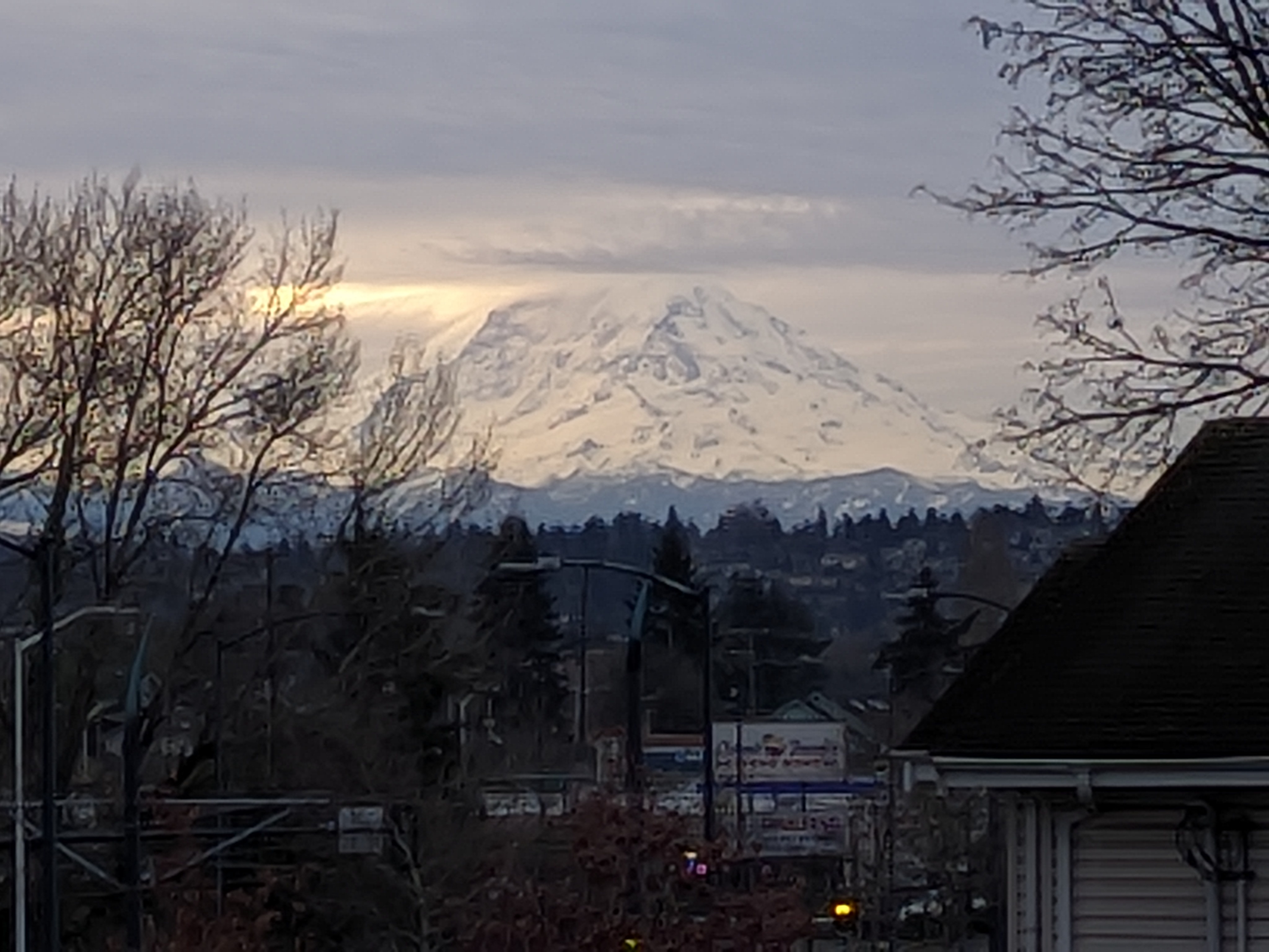 Mount Rainier's Majestic Awakening on February 21, 2025