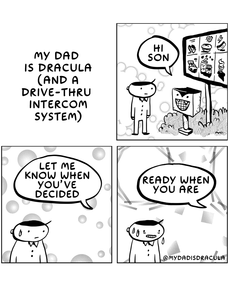 My Dad: The Real-Life Dracula and Drive-Thru Intercom Expert