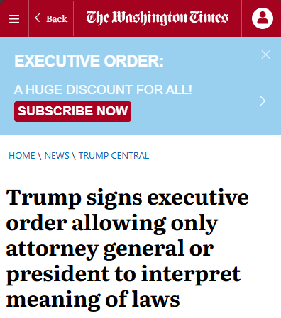 Trump signs an executive order to become the ultimate dictator...