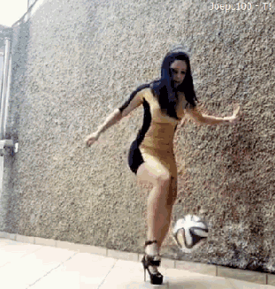 Do you even lift, bro? - A woman in a stunning dress.