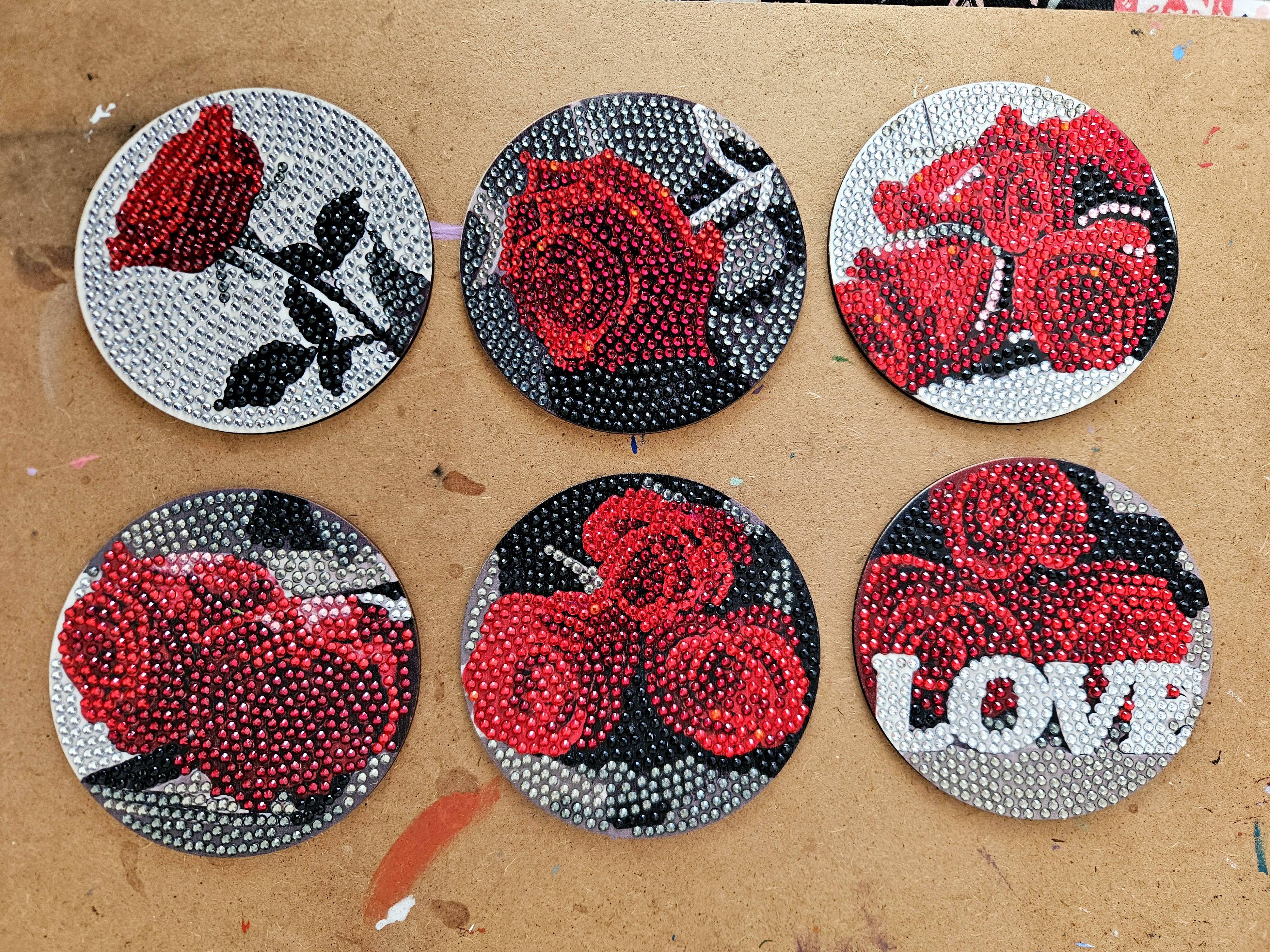 Roses as Coasters: A Beautiful Touch