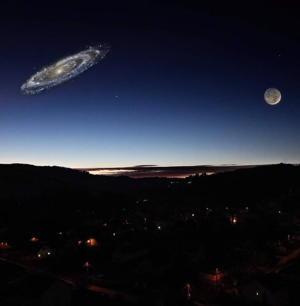 Imagine If Andromeda Shone Brightly in Our Night Sky