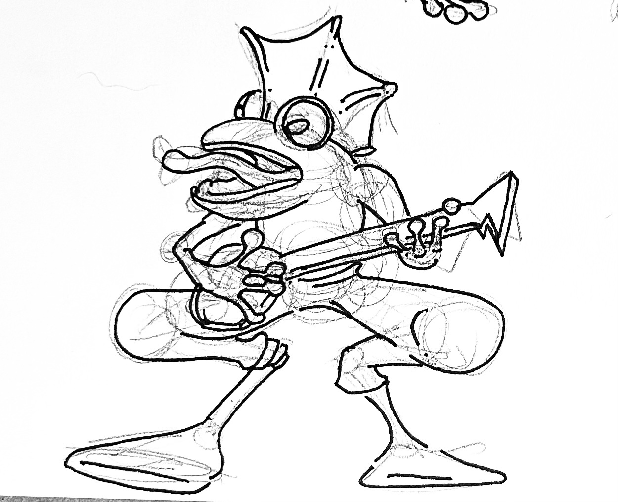 A Charming Frog Sketch to Brighten Your Day