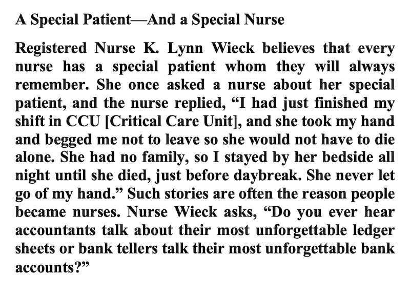 A Special Patient and Their Extraordinary Nurse