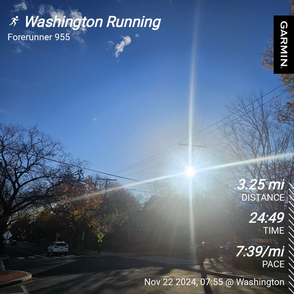The routine jog: another day, another mile.