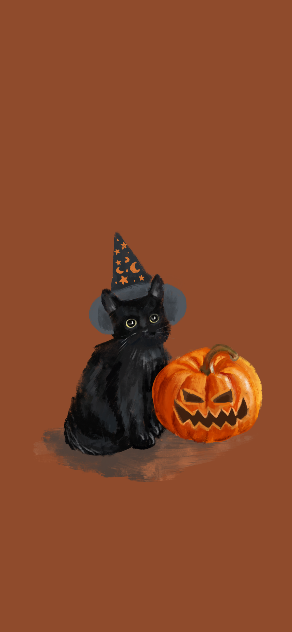 Spooky Black Cat Halloween Wallpaper