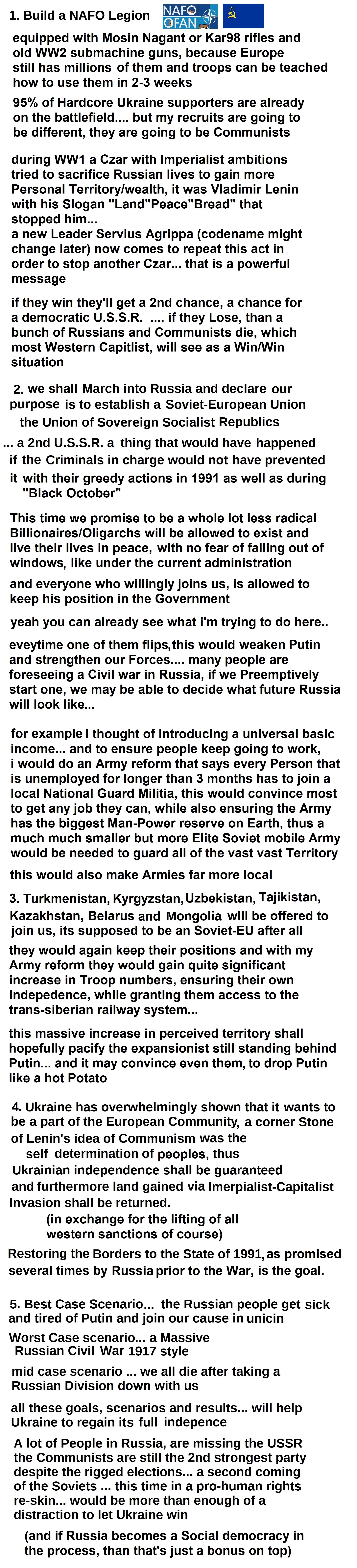 In light of recent events, I've decided to share my plan publicly on Imgur. Here's the TLDR of my manifesto: Let's tackle the root of the issue and celebrate like it's 1917!