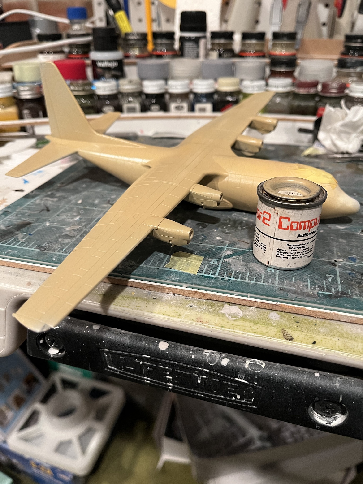Check out this detailed 1/144 scale Minicraft C-130K model.