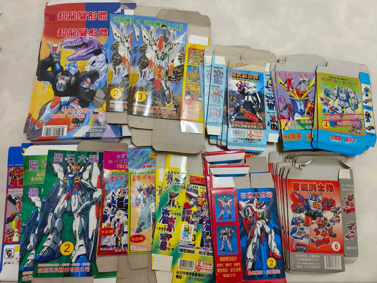 Classic KO Transformers Model Kits and Their Original Boxes