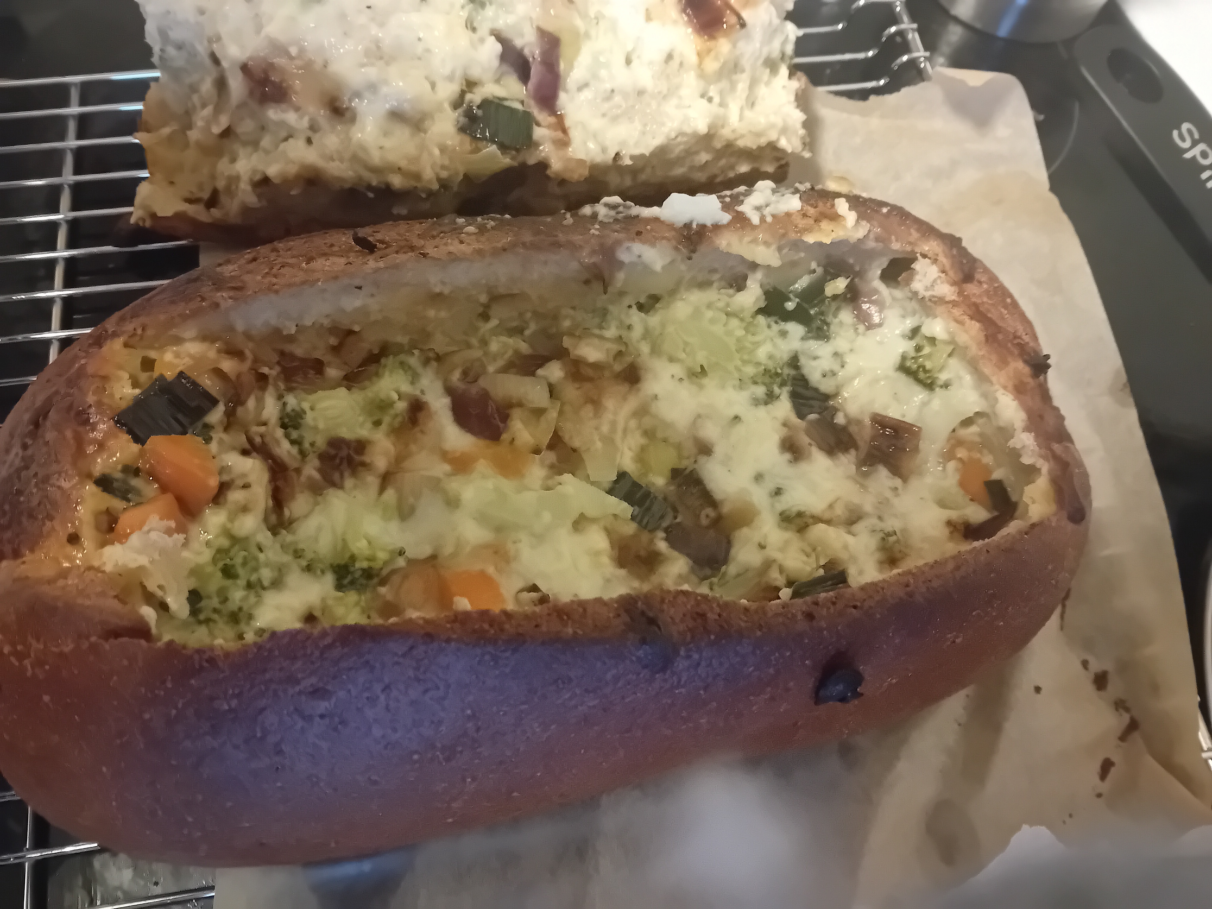 Deliciously Stuffed Bread Creation