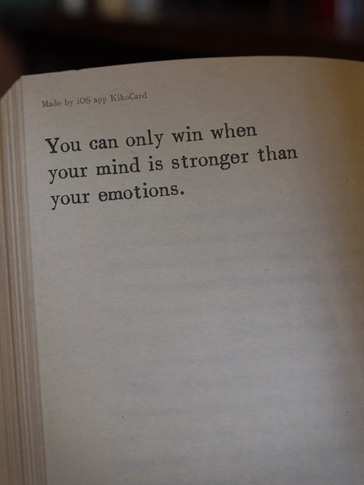 Victory comes when your mind is your strongest ally.
