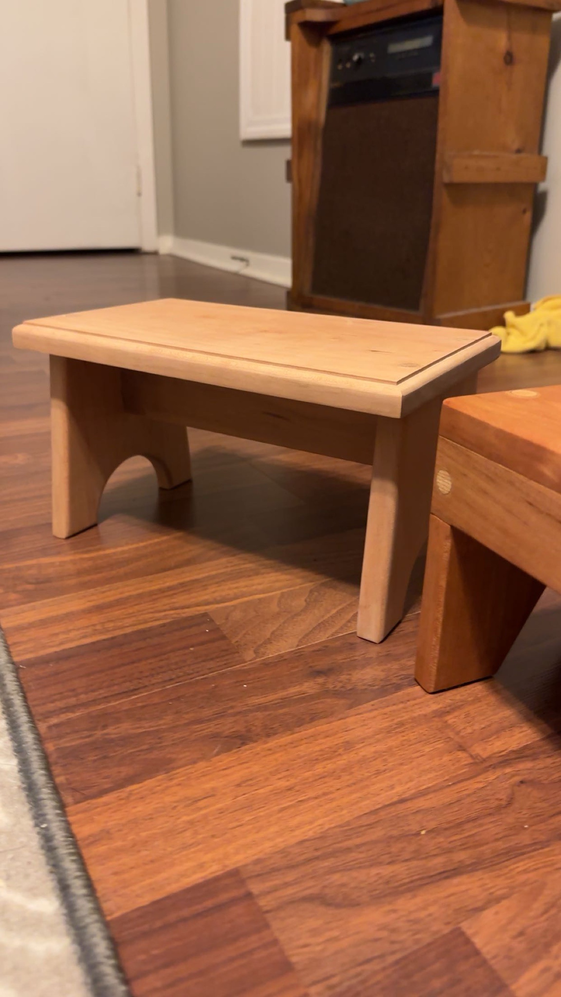 Handcrafted cherry stepstools that I made with love