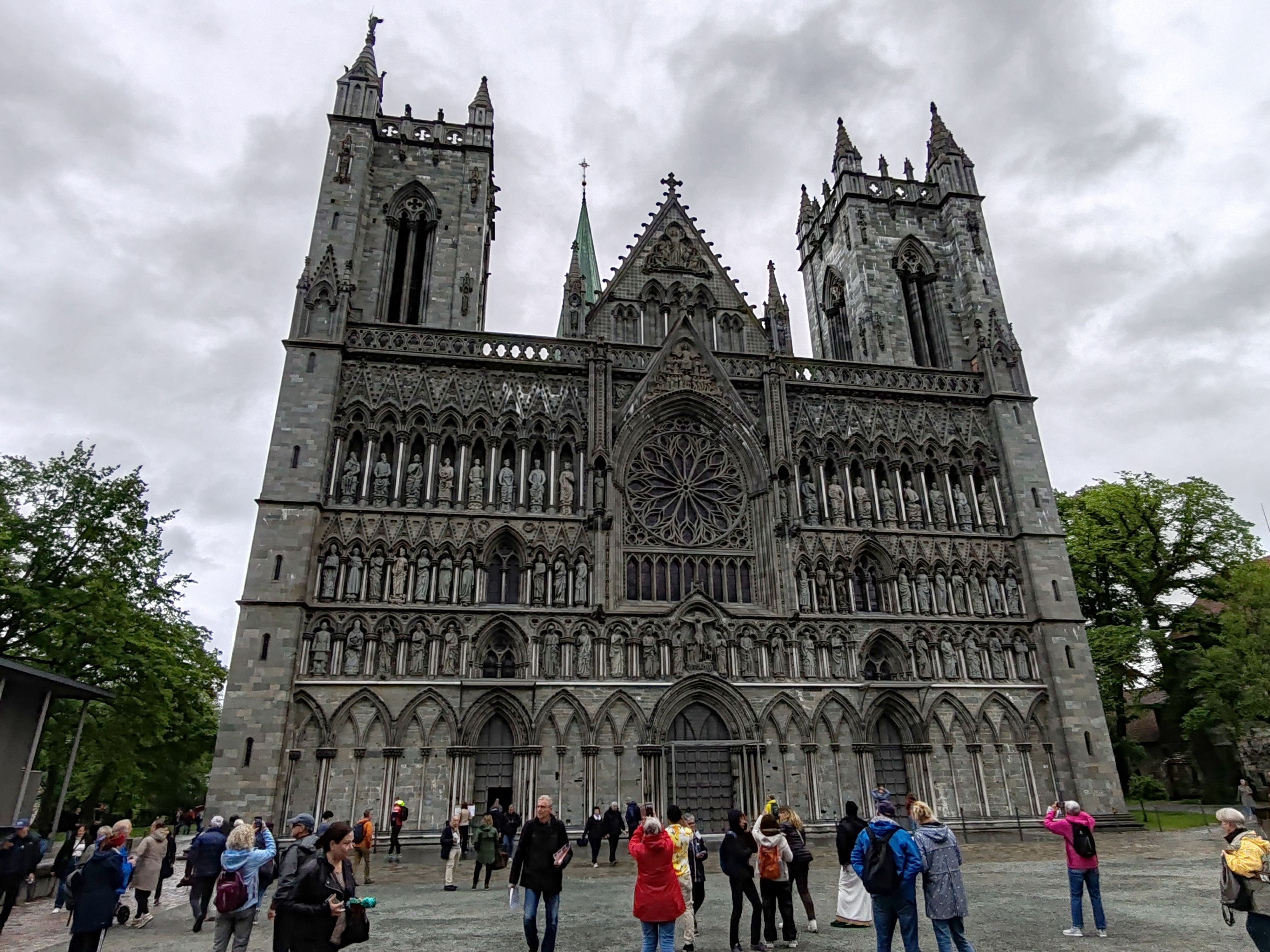 A Glimpse of Nidaros Cathedral in Trondheim, Norway