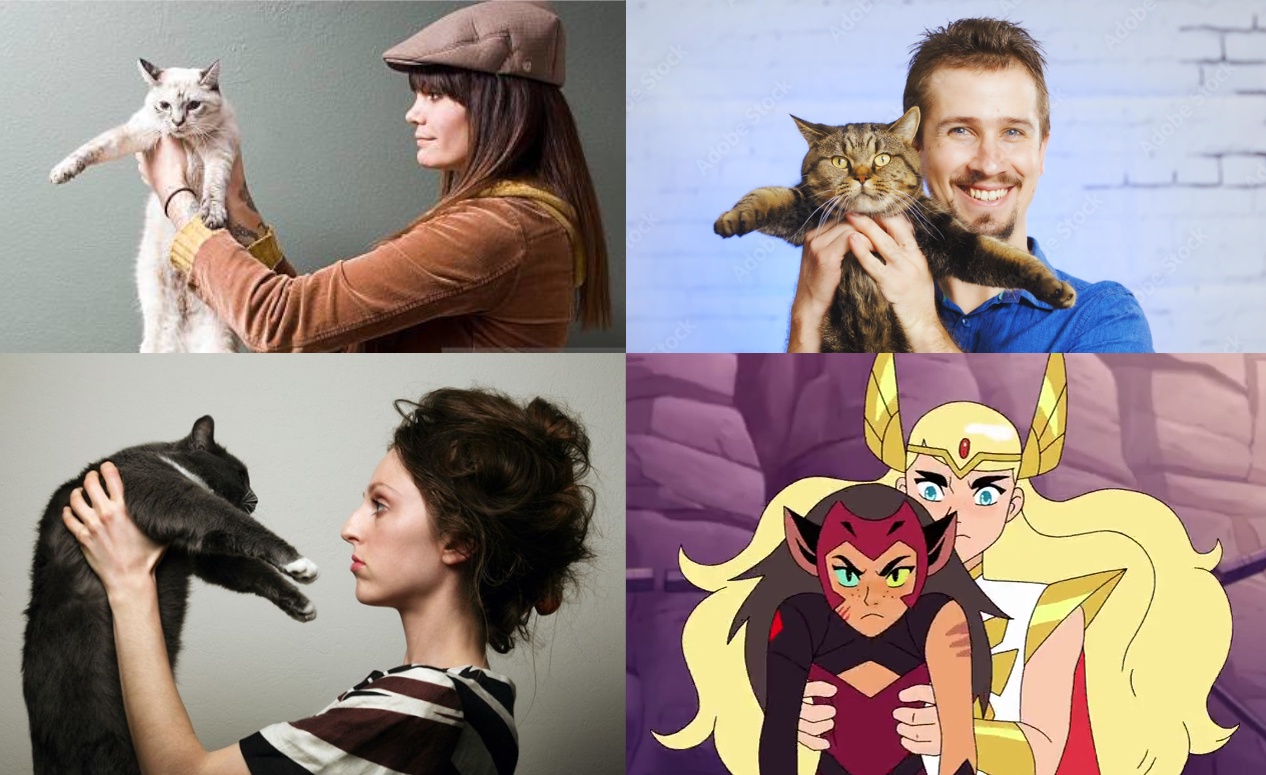The art of holding your cat just right.