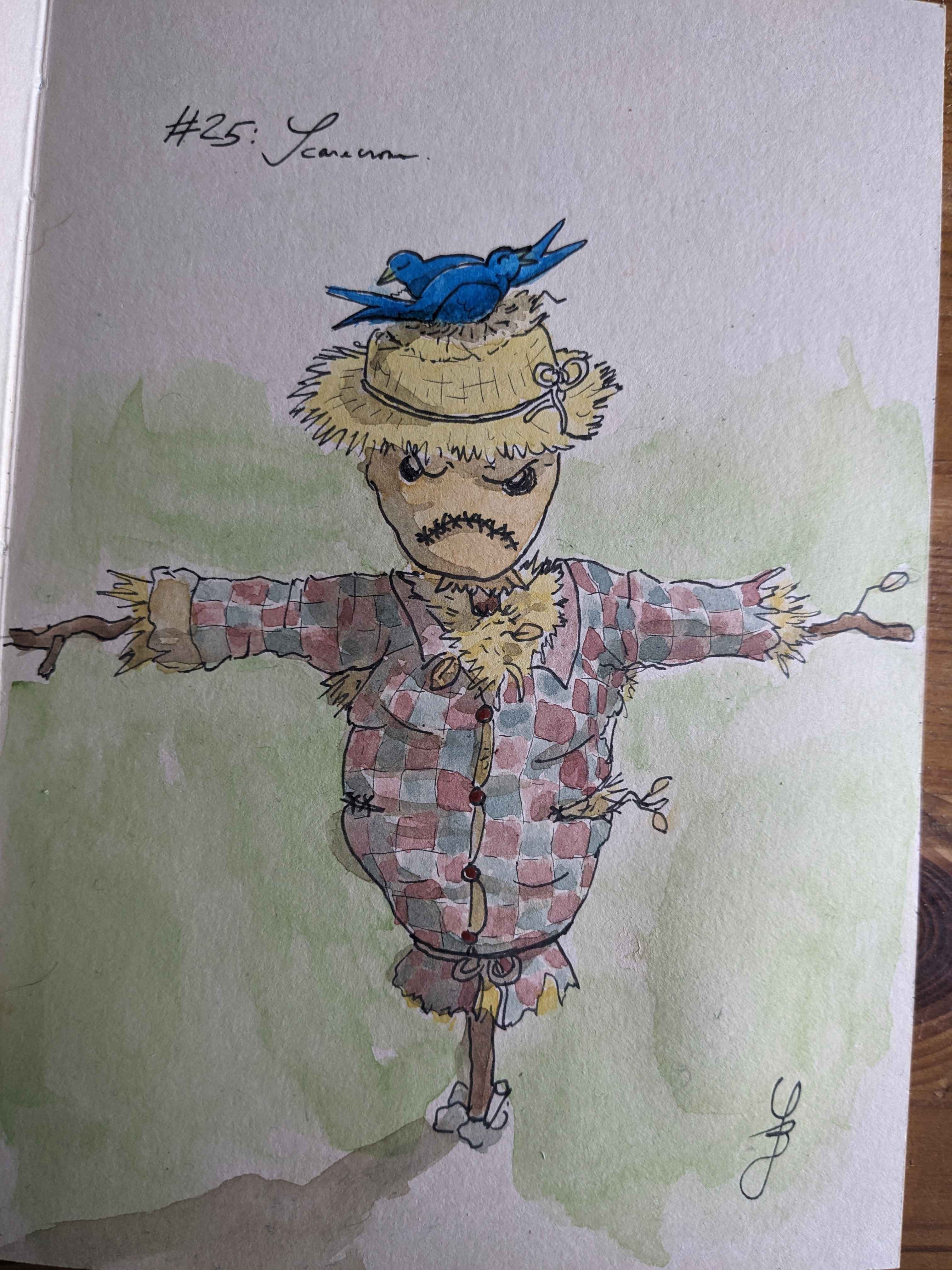 Inktober Day 25: Scarecrow