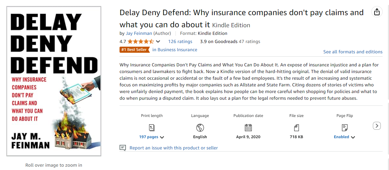 Breaking News: 'Delay, Deny, Defend' Tops Amazon Charts!