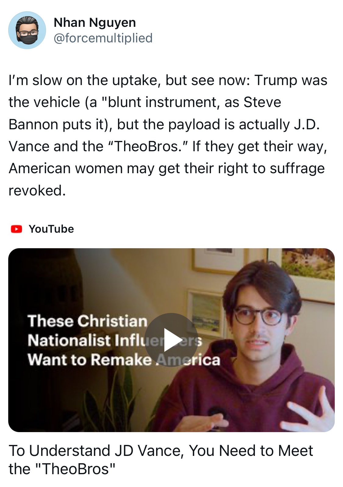 Trump as the Vehicle: The TheoBros' Craziness is Just a Distraction