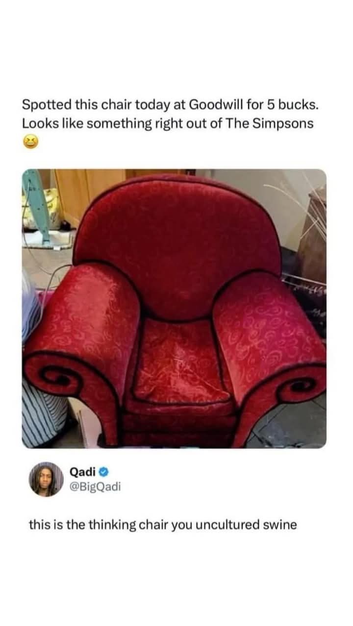 The ultimate Thinking Chair for deep thoughts