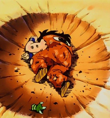 Yamcha's unfortunate fate: The ground is his new home