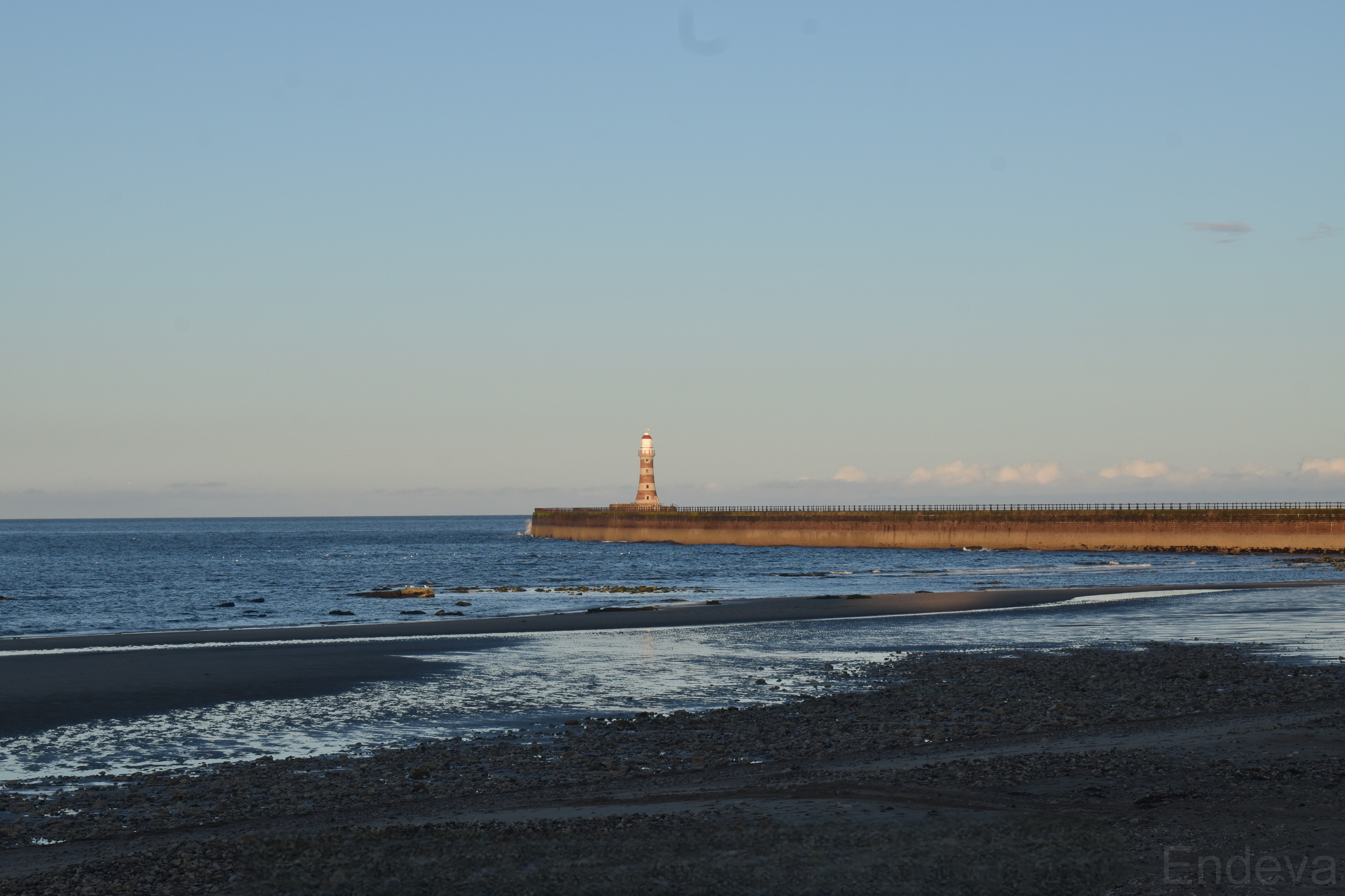 Roker Lighthouse: A Distant Perspective