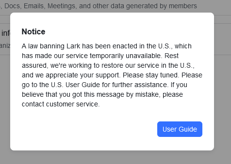 Lark Suite Faces a Ban in the US