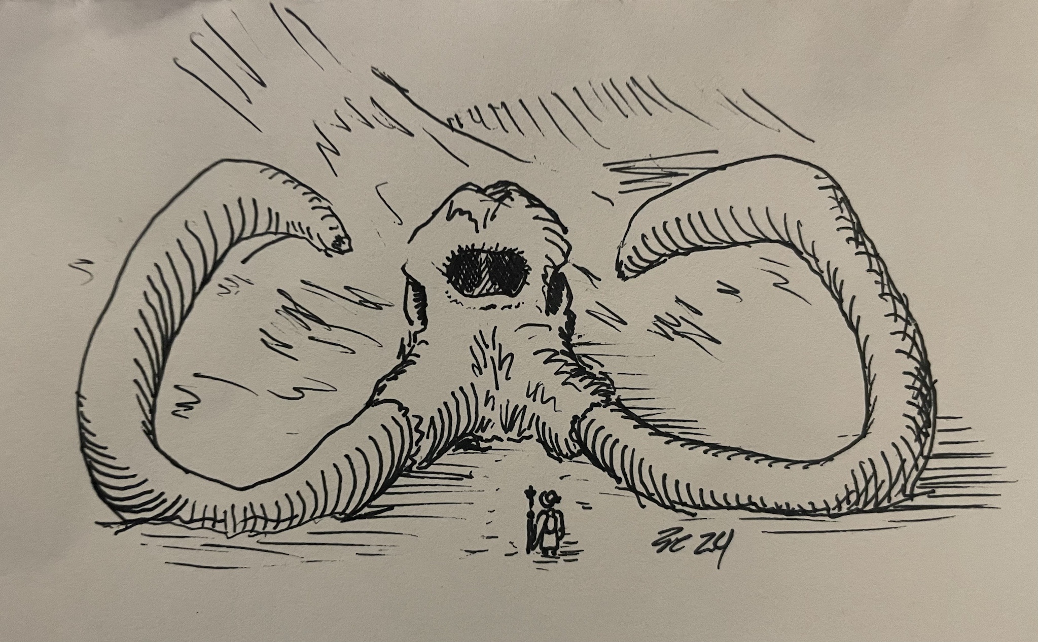 Inktober 2024 Day 28: The Mighty 'Jumbo'